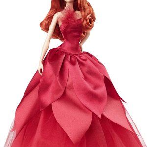 Signature 2022 Holiday Barbie Doll (Red Hair), 6 Years and Up